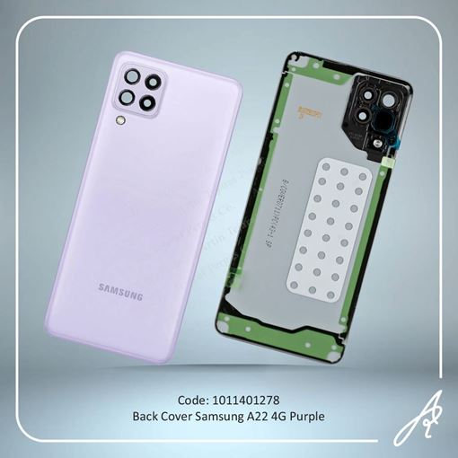 تصویر  BACK COVER A22 4G PURPLE SAM