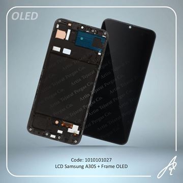 تصویر LCD A30S OLED BLACK +FRAME SAM