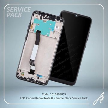 تصویر LCD REDMI NOTE 8+FRAME BLACK SERVICE PACK XIAO