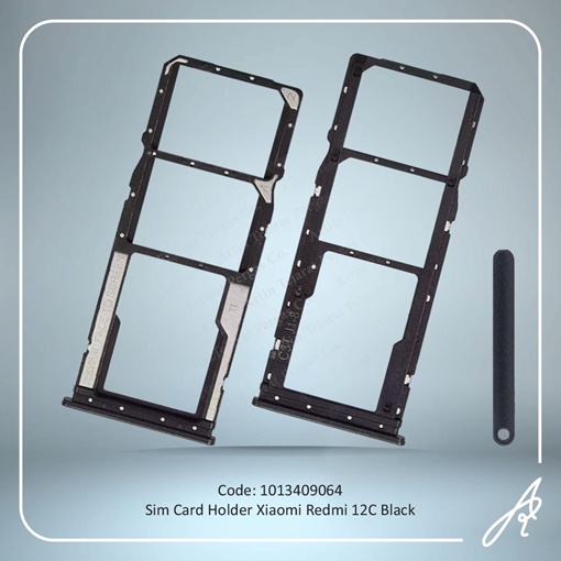 تصویر  SIM HOLDER REDMI 12C BLACK XIAO