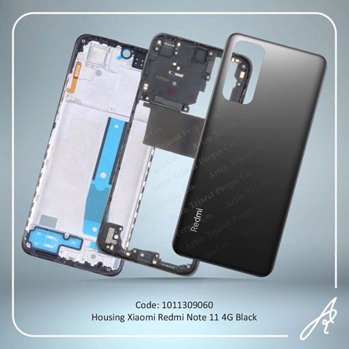 تصویر  HOUSING REDMI NOTE 11 4G BLACK XIAO